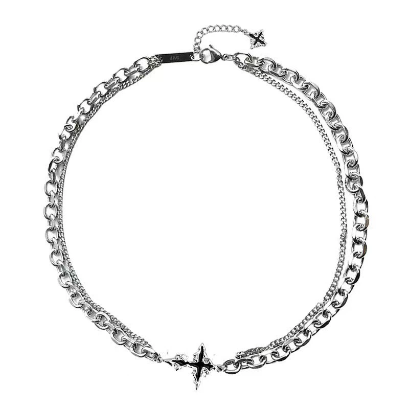 Punk Black Cross Pendant Chain - огляд і ціна Women'S Emo Accessories