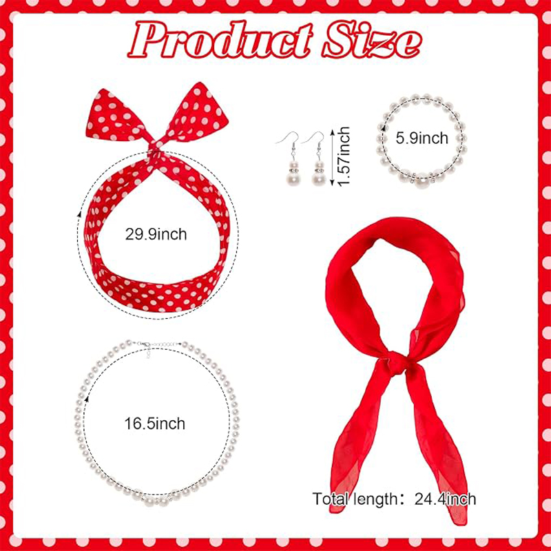 7PCS 1950s Costume Accessories - огляд і ціна Women'S Accessories In The 1950S