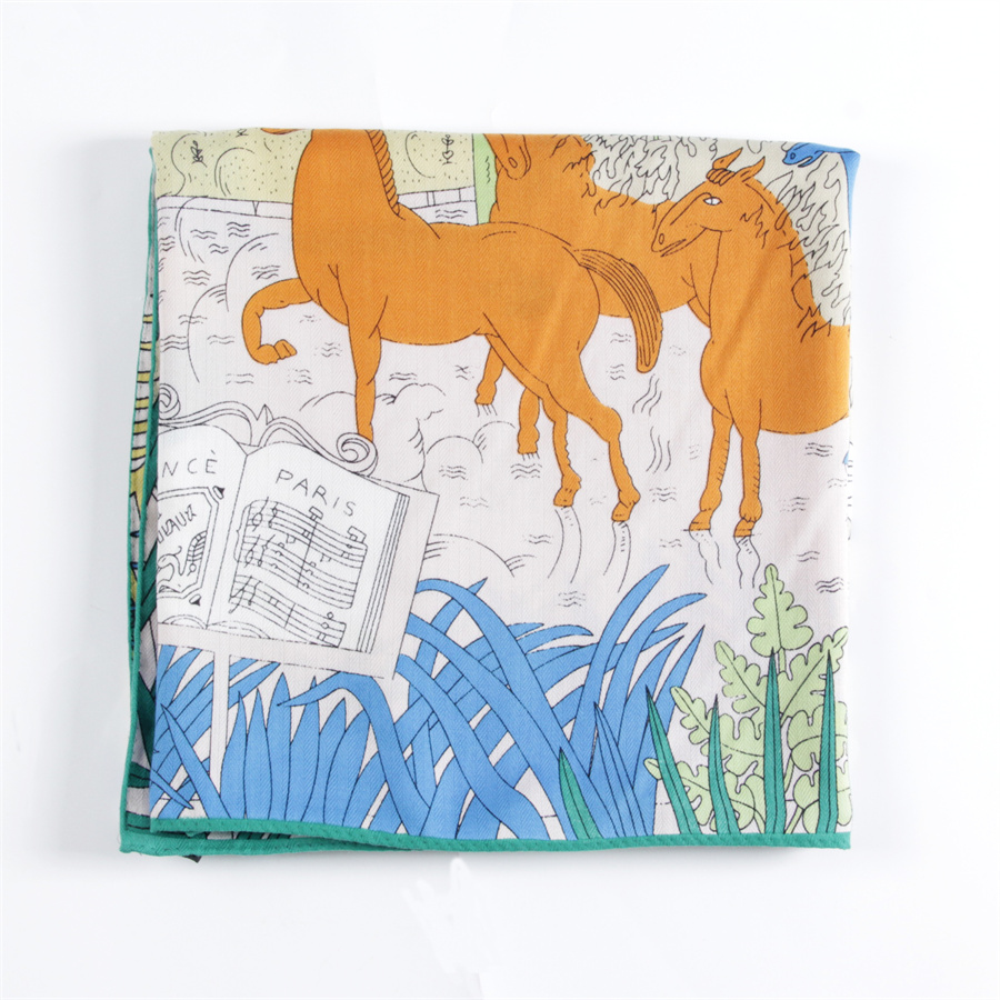 POBING Silk Cashmere Scarf Wom - огляд і ціна Silk Scarf Square