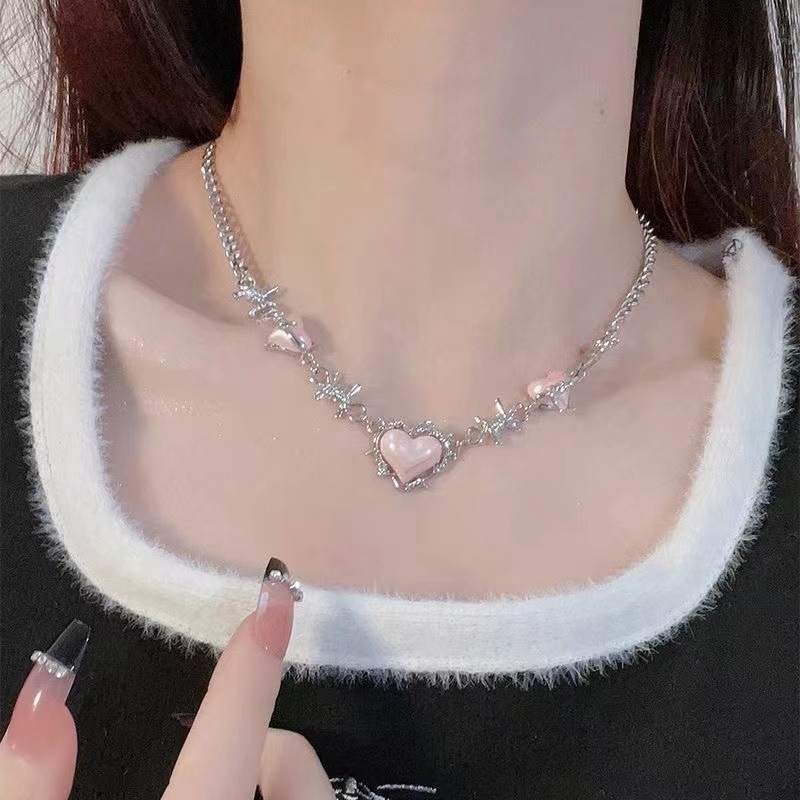 Vintage Y2k Pink Pin Bead Chok - огляд і ціна Women'S Emo Accessories