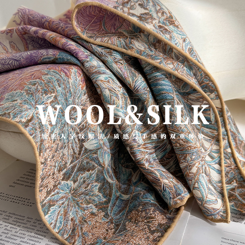 Silk Wool Scarves Woman Foular - огляд і ціна Women Accessories Sale