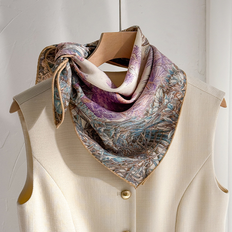 Silk Wool Scarves Woman Foular - огляд і ціна Women Accessories Sale